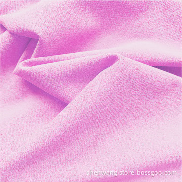 Baby Pink Polyester DTY Clothing Stretch Fabrics